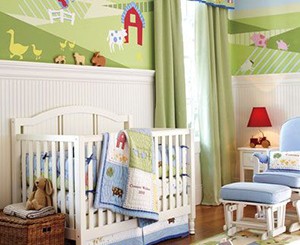 decoracion-alegre-en-el-dormitorio-del-bebe tienda de muebles en alcobendas